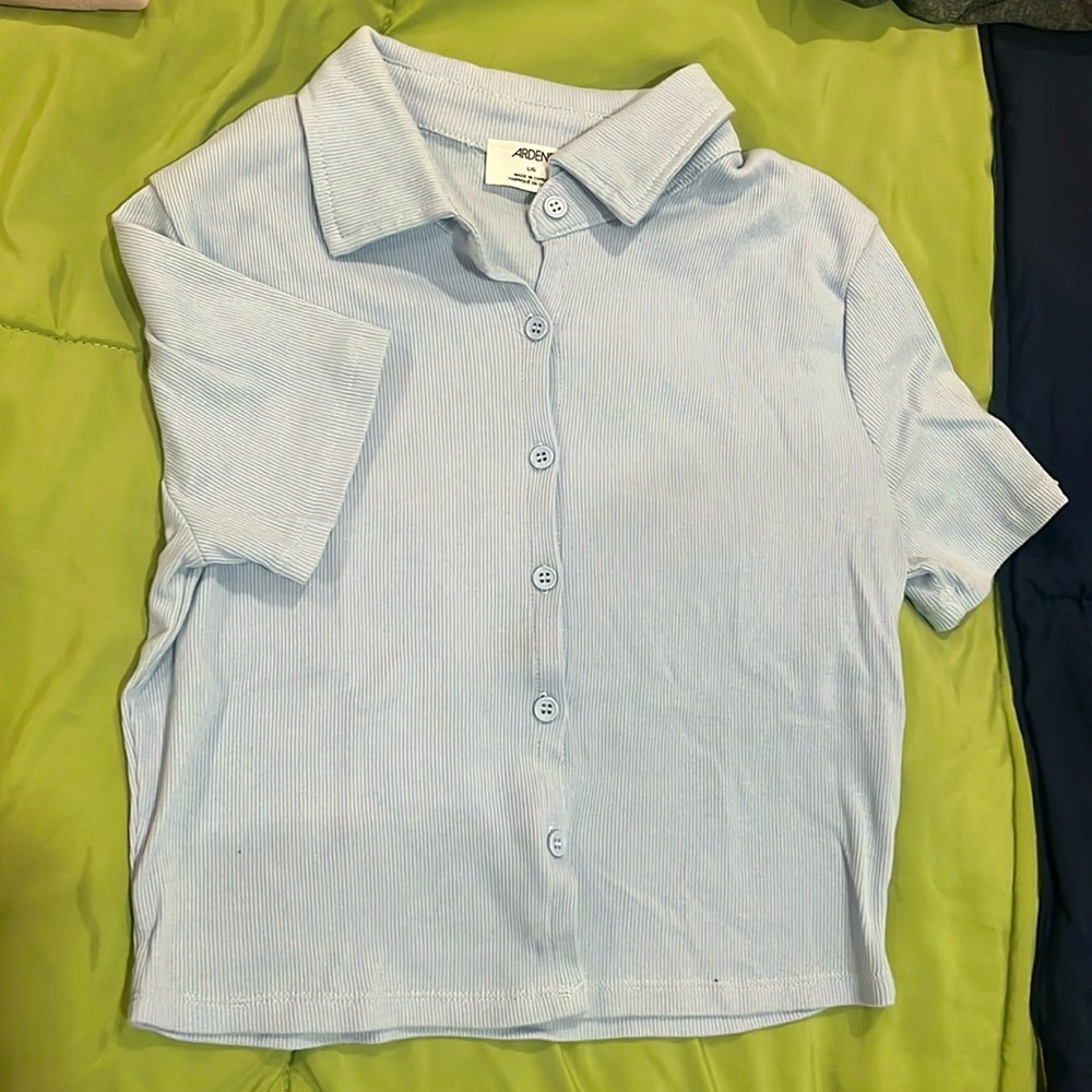Ardene blue collared top